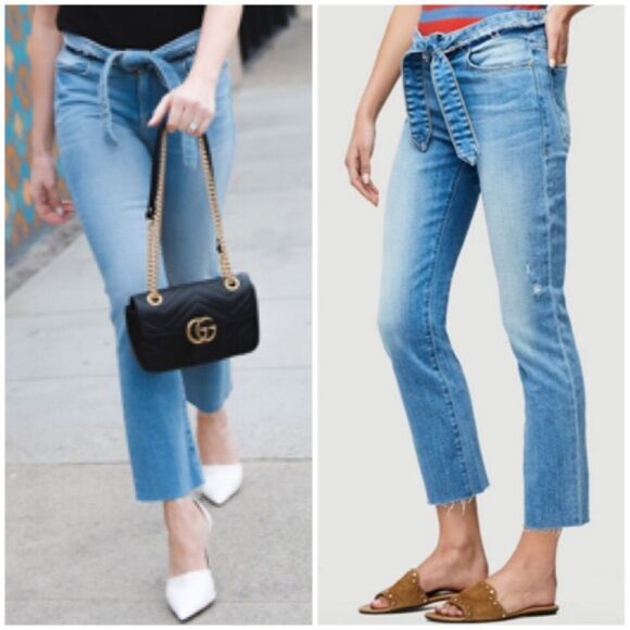 FRAME‎ Le High Straight belt tie high rise jeans 27 - Picture 1 of 7